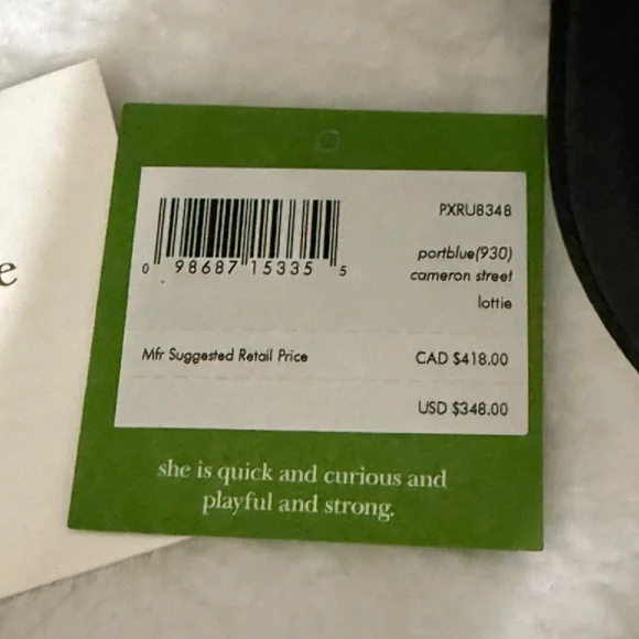 Kate Spade NWOT Embellished Cameron Street Lottie Denim Blue Pearls Orig $348 - Picture 14 of 14